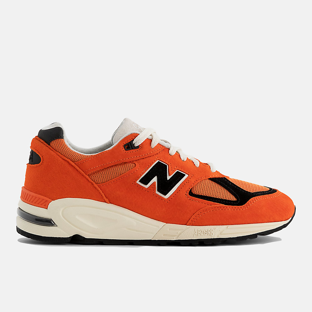 New Balance MADE in USA 990v2 Shoes Marigold with Black